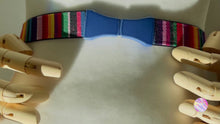 Load and play video in Gallery viewer, Vintage 80&#39;s Pastel Enamel Buckle Narrow Woven Belt  -  Assorted Colors/Sizes
