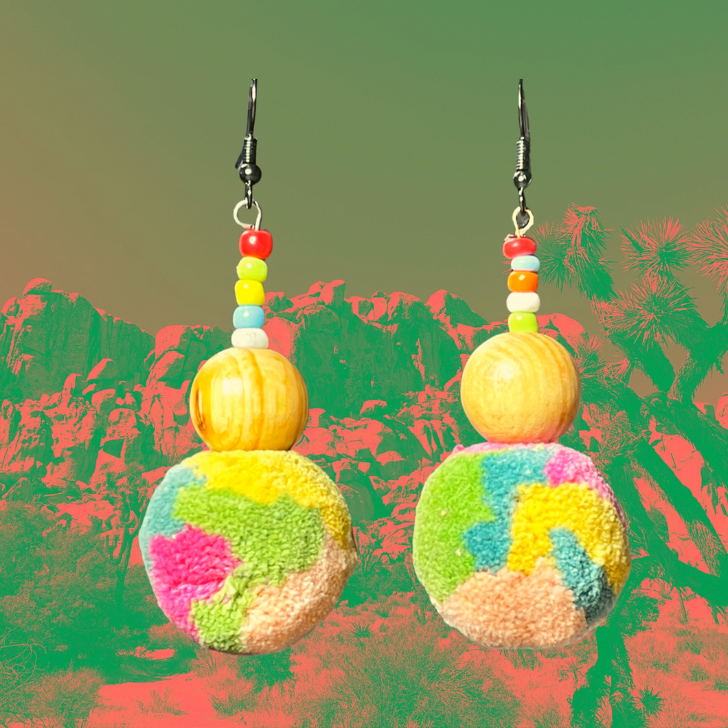 Pastel Pom Pom Earrings