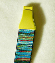 Load image into Gallery viewer, Vintage 80&#39;s Pastel Enamel Buckle Narrow Woven Belt  -  Assorted Colors/Sizes
