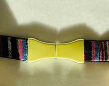 Load image into Gallery viewer, Vintage 80&#39;s Pastel Enamel Buckle Narrow Woven Belt  -  Assorted Colors/Sizes
